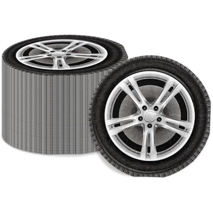 100 PCS TIRE NAPKINS, RACE CAR PARTY SUPPLIES, TWO FAST PARTY DECORATIONS, WHEEL PAPER NAPKINS FOR RACE CAR THEMED BIRTHDAY PARTY, FAST ONE PARTY, BABY SHOWER - Image 1